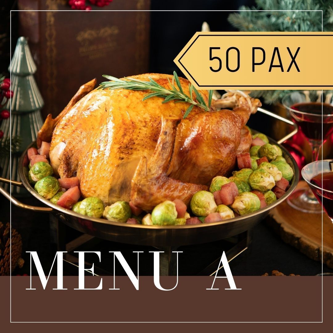 Roasted turkey surrounded by vegetables, 