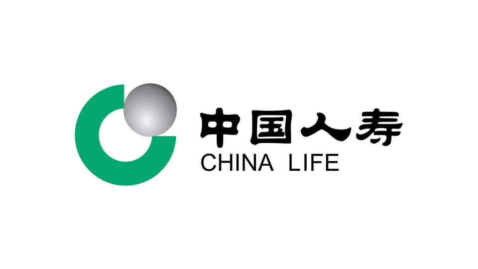 Logo of China Life, featuring a green