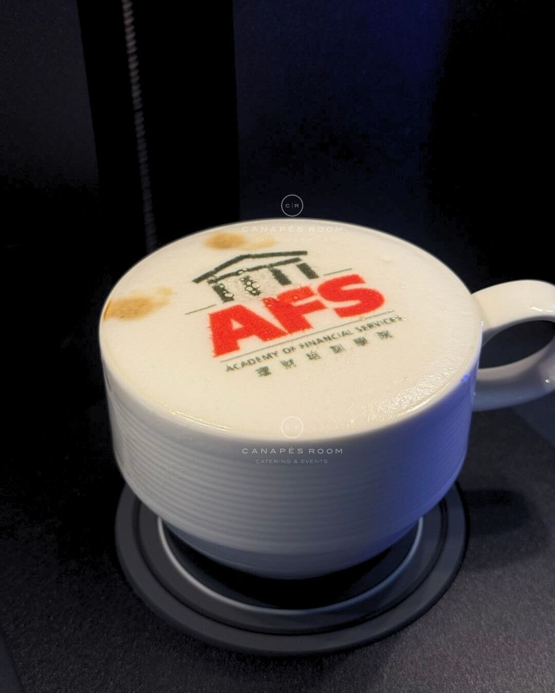 A coffee cup with the