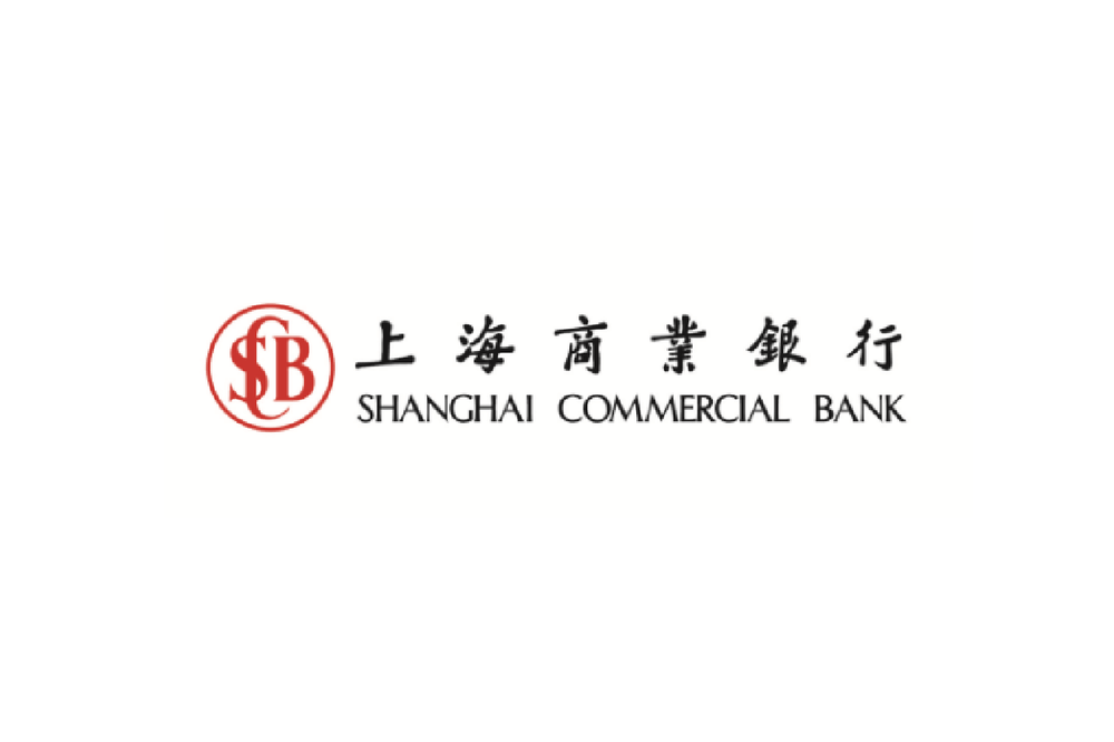 Shanghai Commercial Bank logo: a red circular emblem with