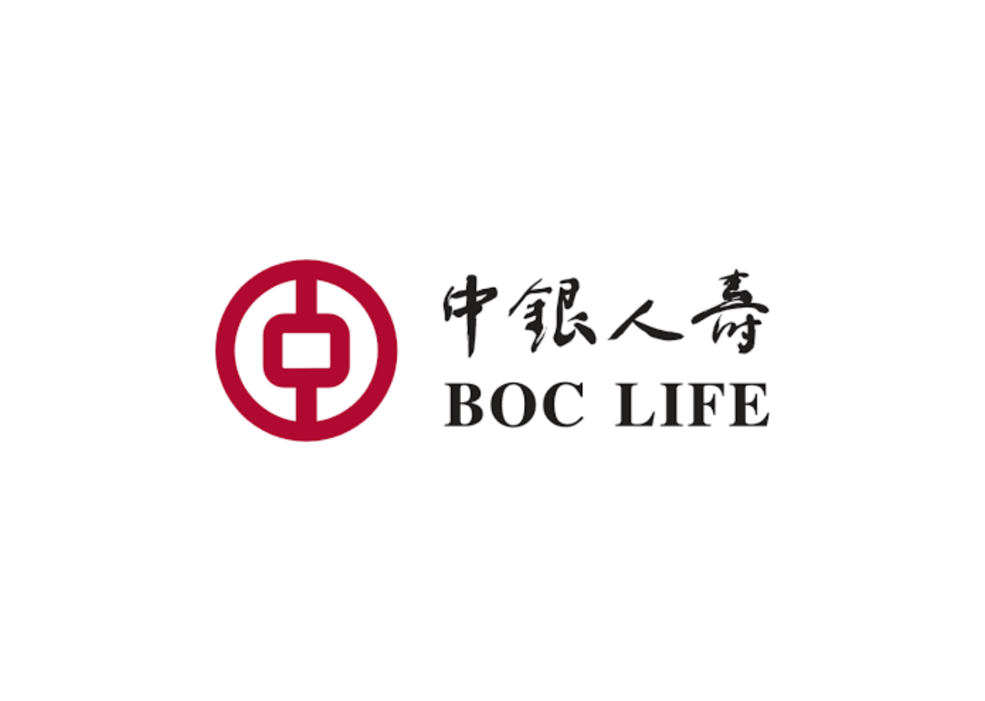 BOC Life logo: red circular emblem with square within a circle, Chinese characters and