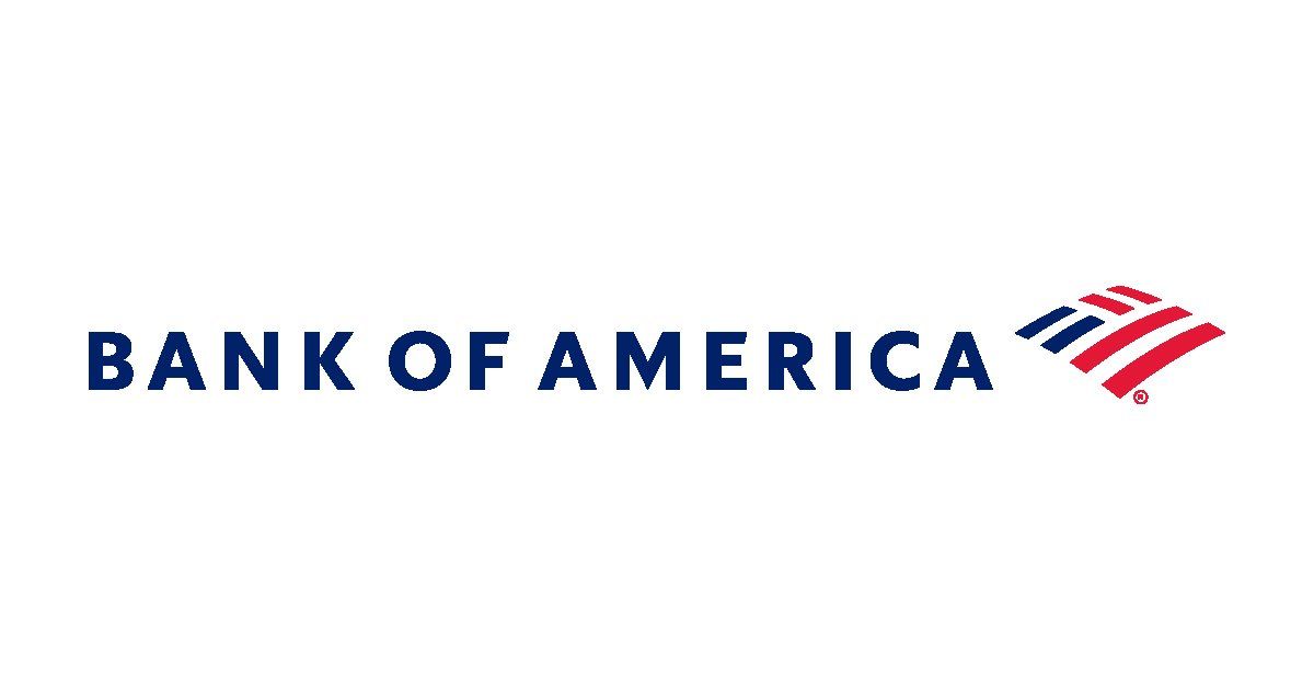 Bank of America logo: Blue text