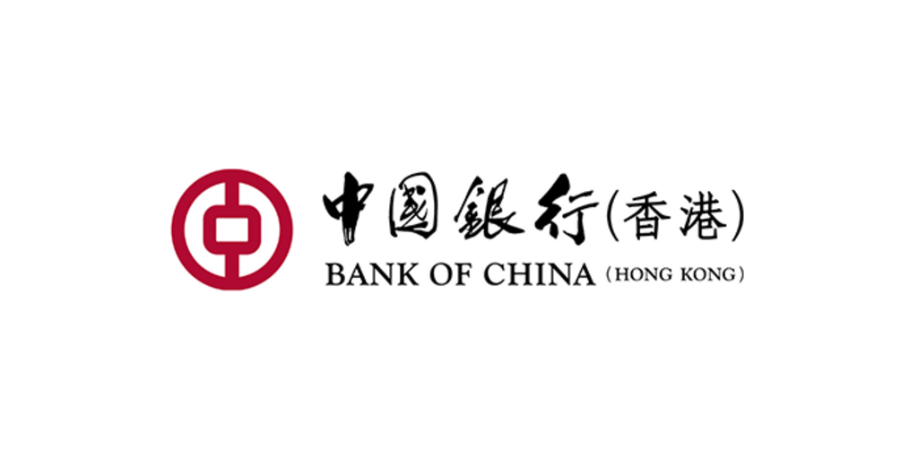Bank of China (Hong Kong) logo. Red and white symbol with Chinese characters and English text on white background.