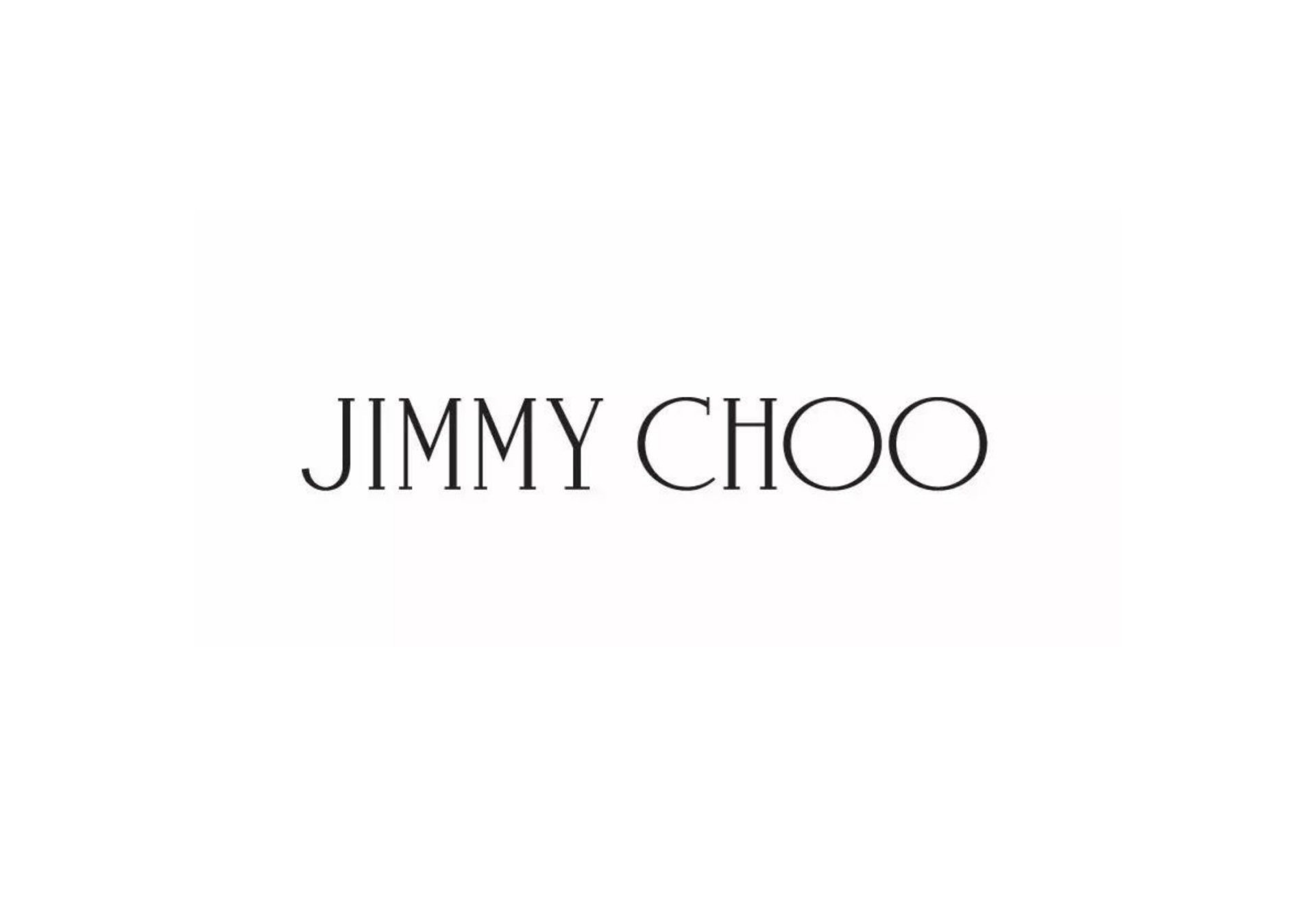 Jimmy Choo logo in black text on a white background.