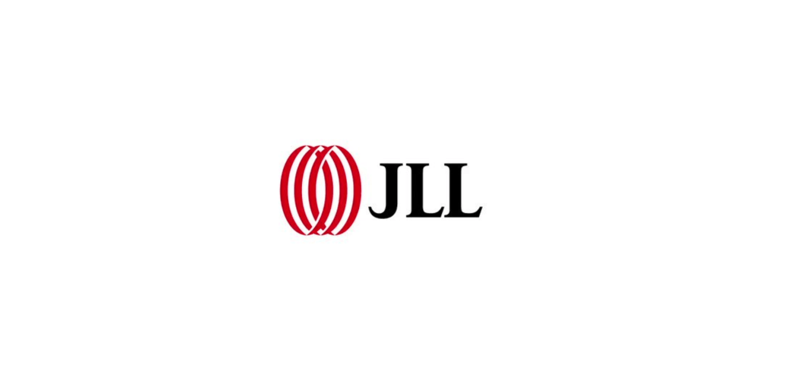 JLL logo with a red globe symbol and black 