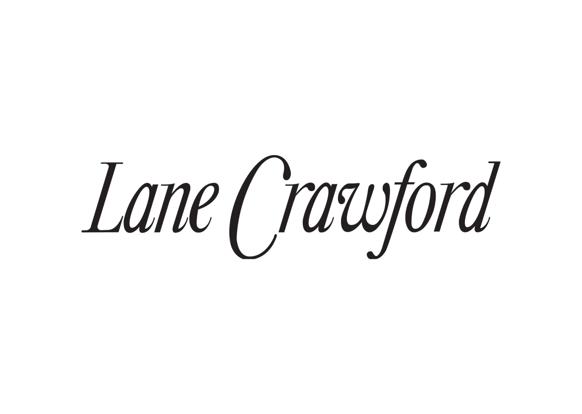 Lane Crawford logo in cursive text.