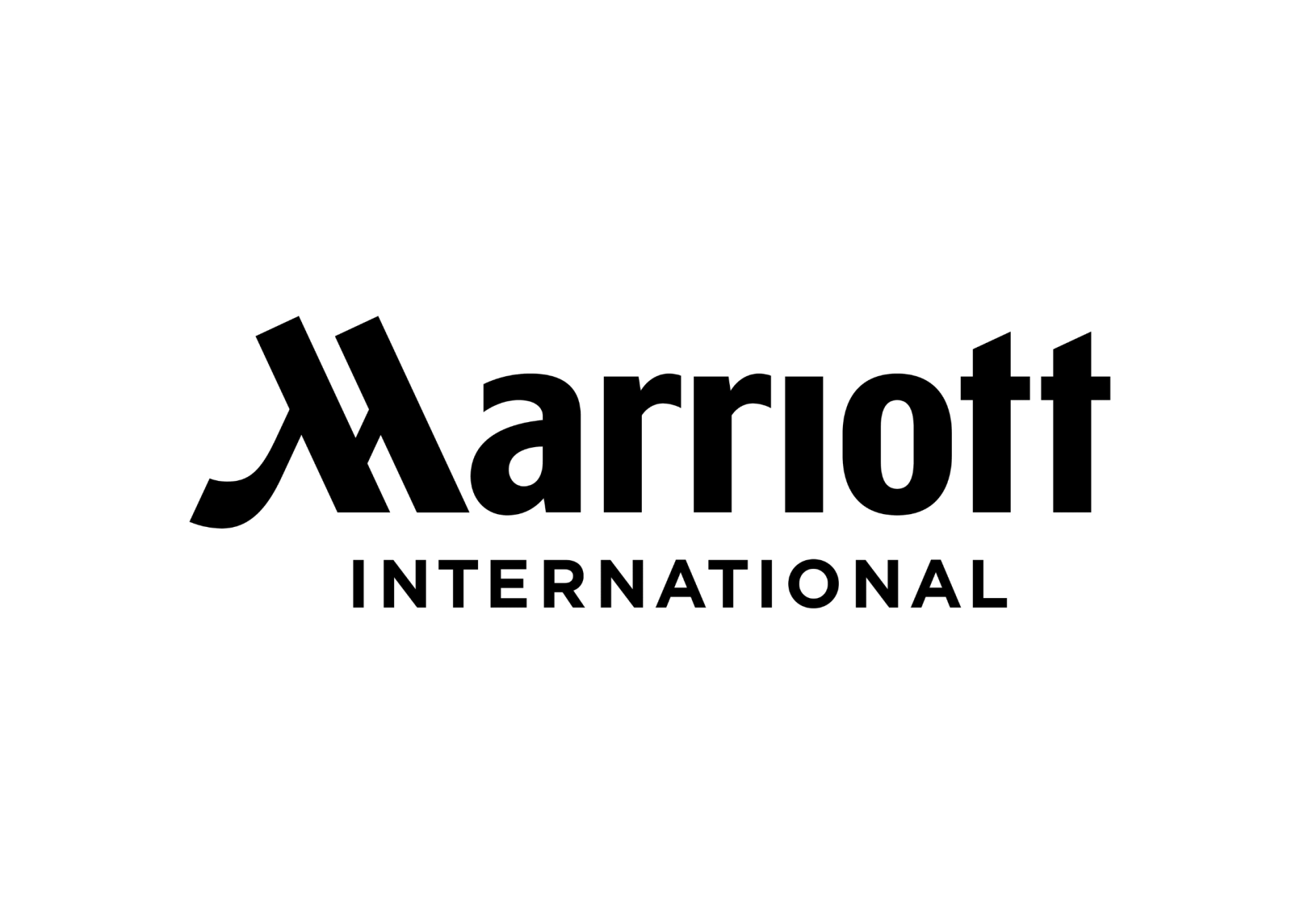 Marriott International logo: black stylized