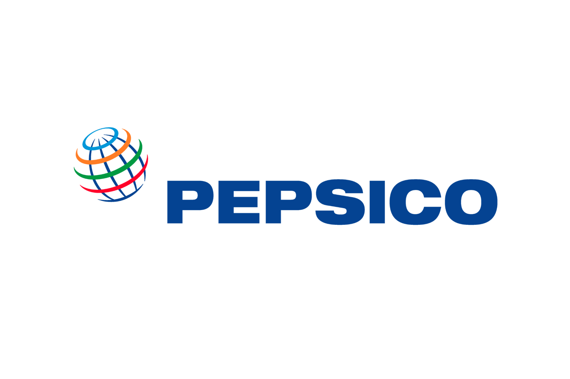 PepsiCo logo: globe graphic with blue, orange, green, and red lines, and the word