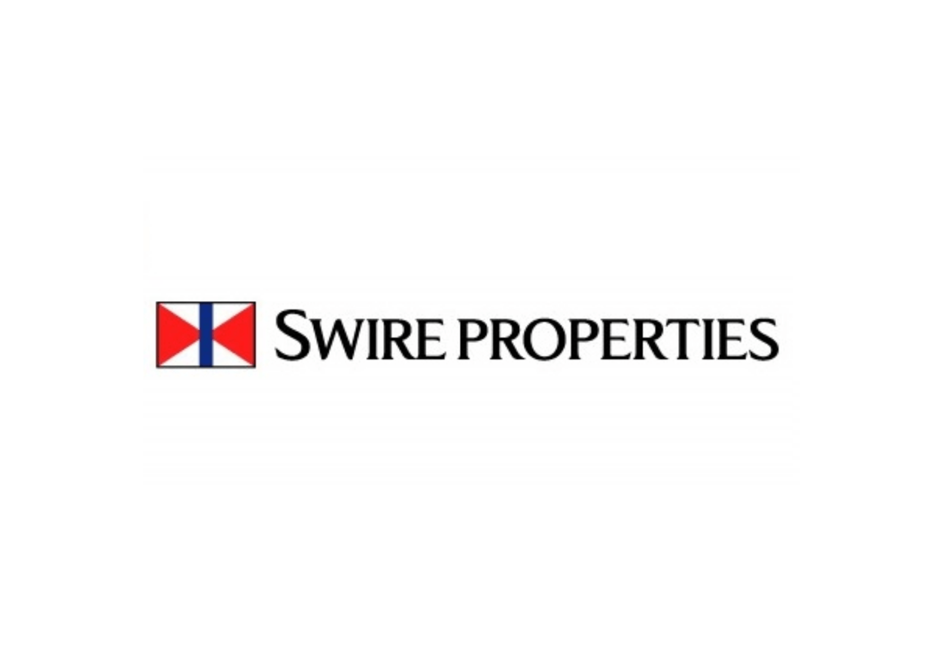Logo for Swire Properties, with a red, white, and blue emblem and the company name.
