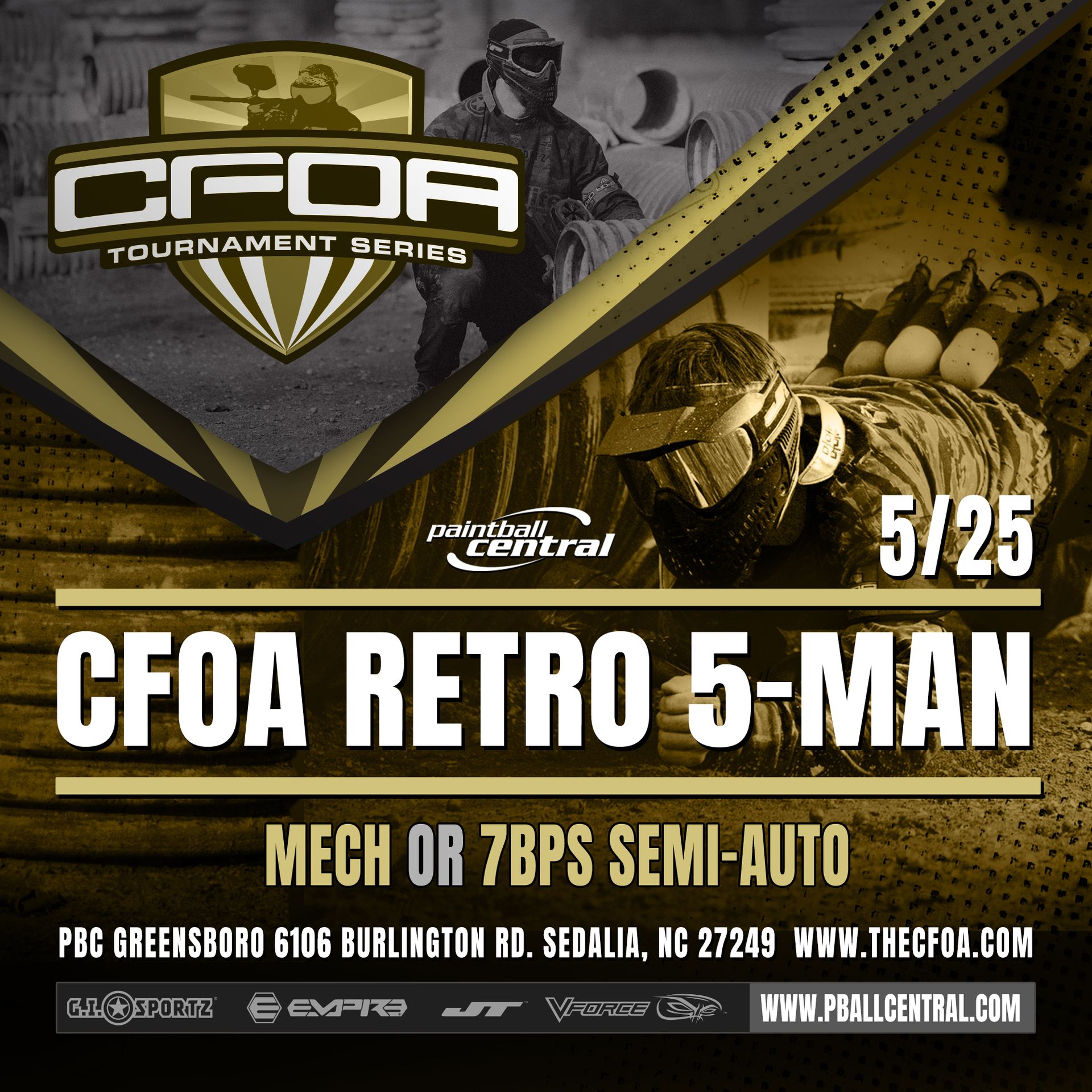 Retro 5 Man Series CFOA Paintball Tournament Series