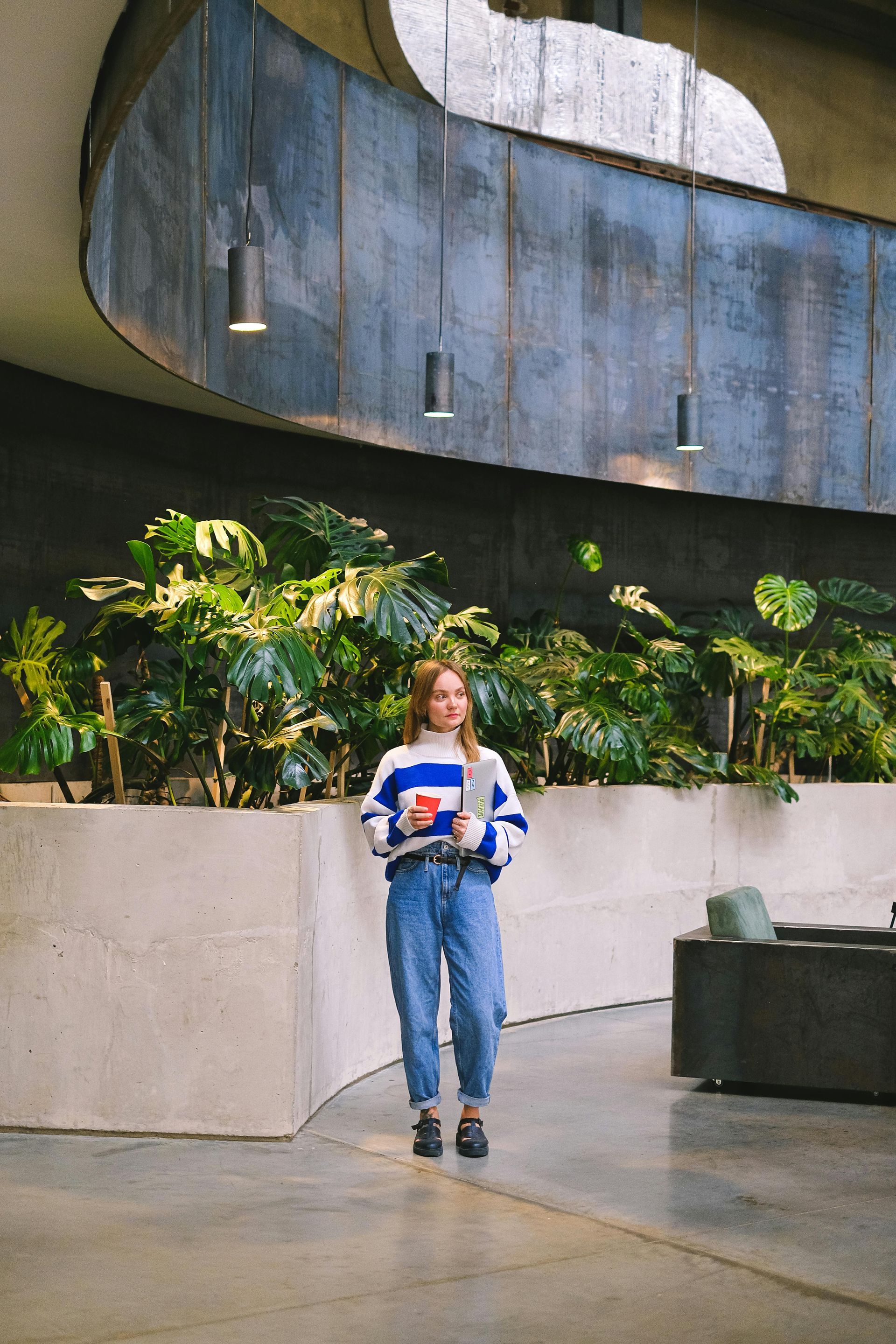 plants in a office building