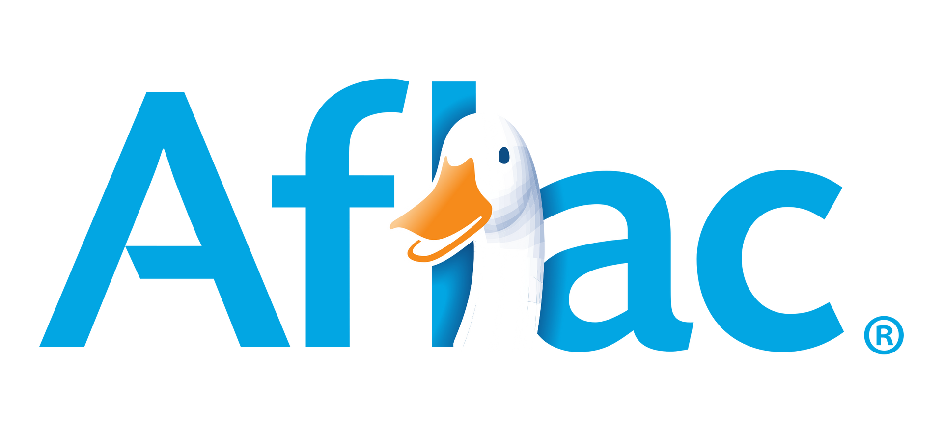 A logo for affac with a duck on it