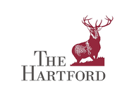 The Hartford logo with a red stag silhouette above gray text