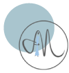 Blue fish silhouette with script 