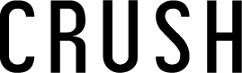 Logo « CRUSH » en lettres majuscules noires sur fond blanc.