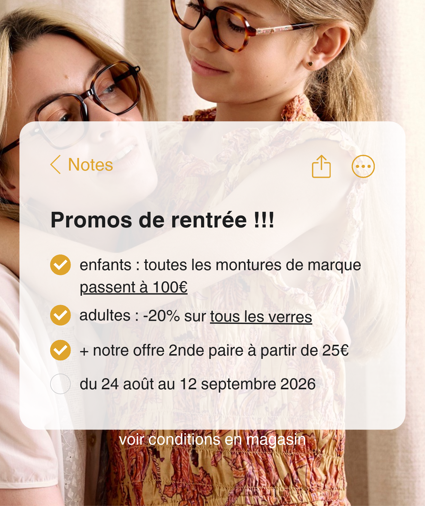 Deux femmes avec des lunettes de vue