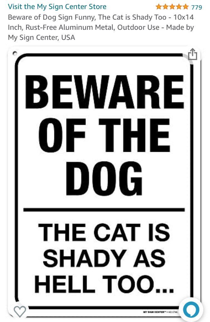Beware of dog signs are a good idea for large dogs