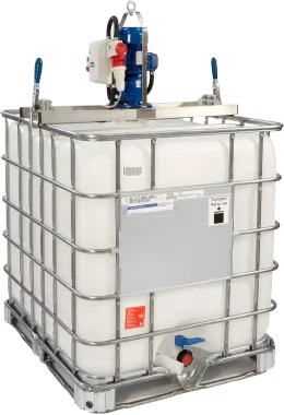 IBC container mixer/agitator from Euromixers & IB Engineering, Ballarat