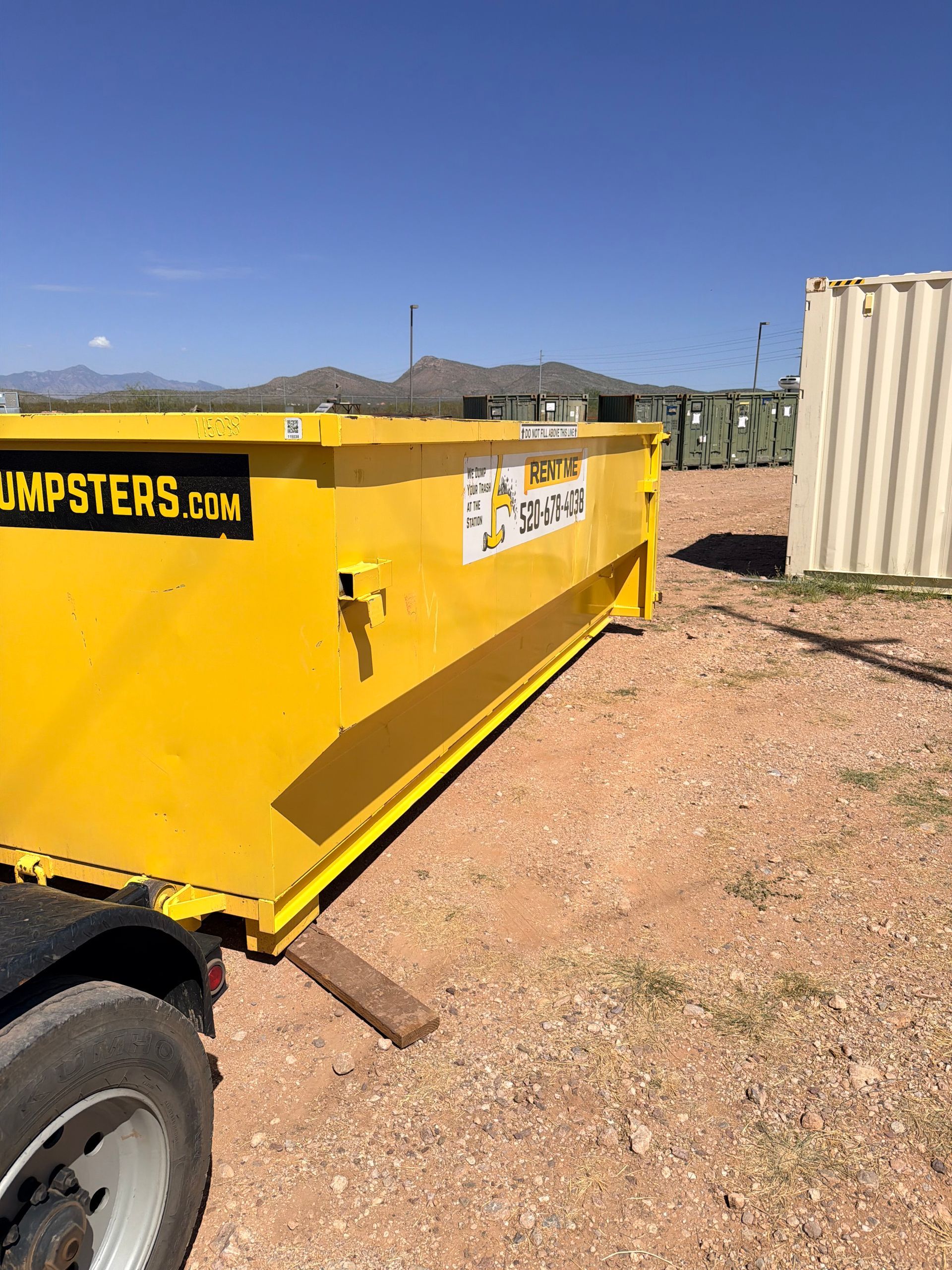 20 yard roll-off dumpster from Dutton's Dumpsters