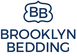 Brooklyn Bedding logo with blue “BB” monogram above the company name