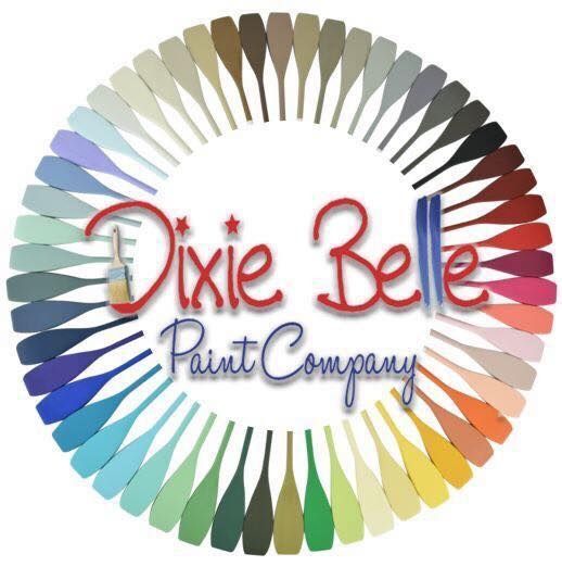 Dixie Belle Paint Company logo with a circular ring of colorful paint swatches