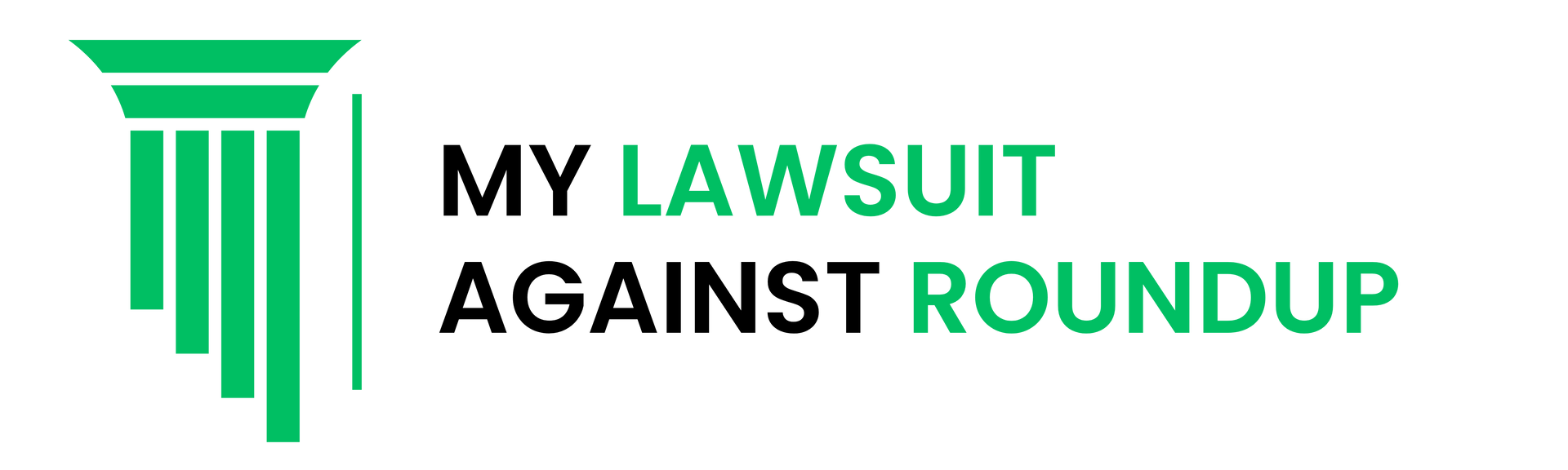 Logo: Green column graphic, text
