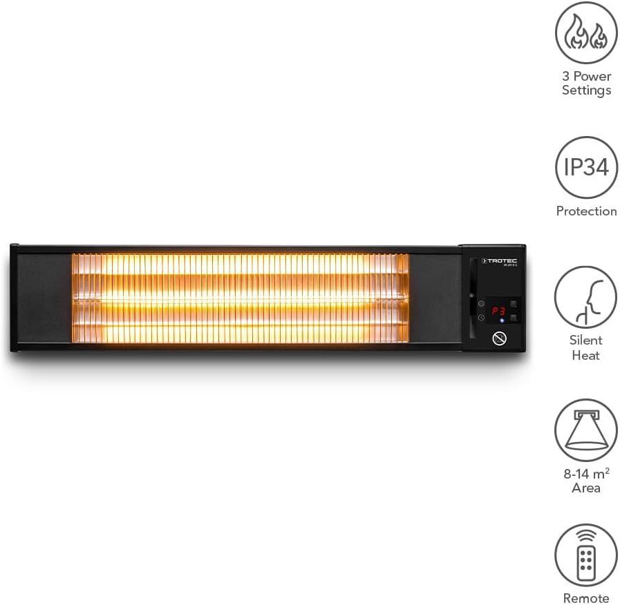 TROTEC Infrared Heater IR 2010 S – 2000W Outdoor Patio Heater