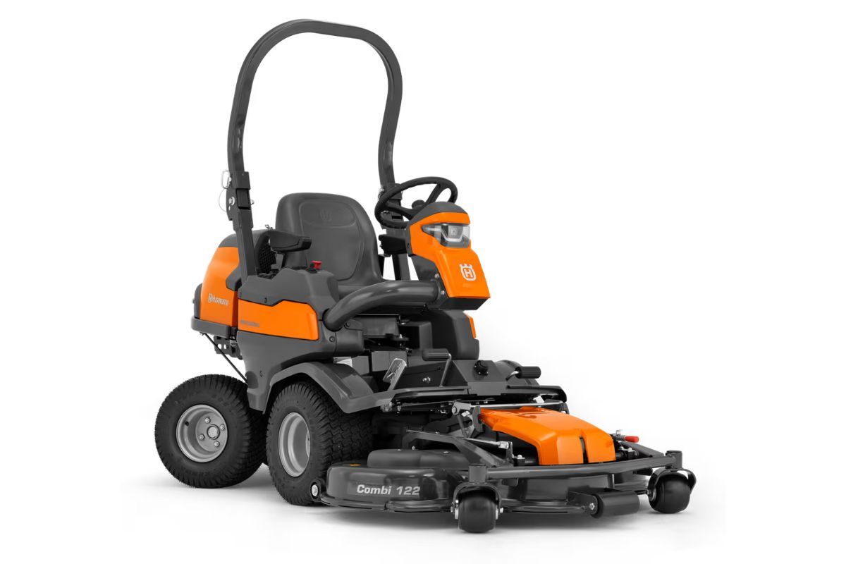 Orange And Black Husqvarna Stand-on Zero-turn Lawnmower — Tuggerah Outdoor Power in Tuggerah, NSW