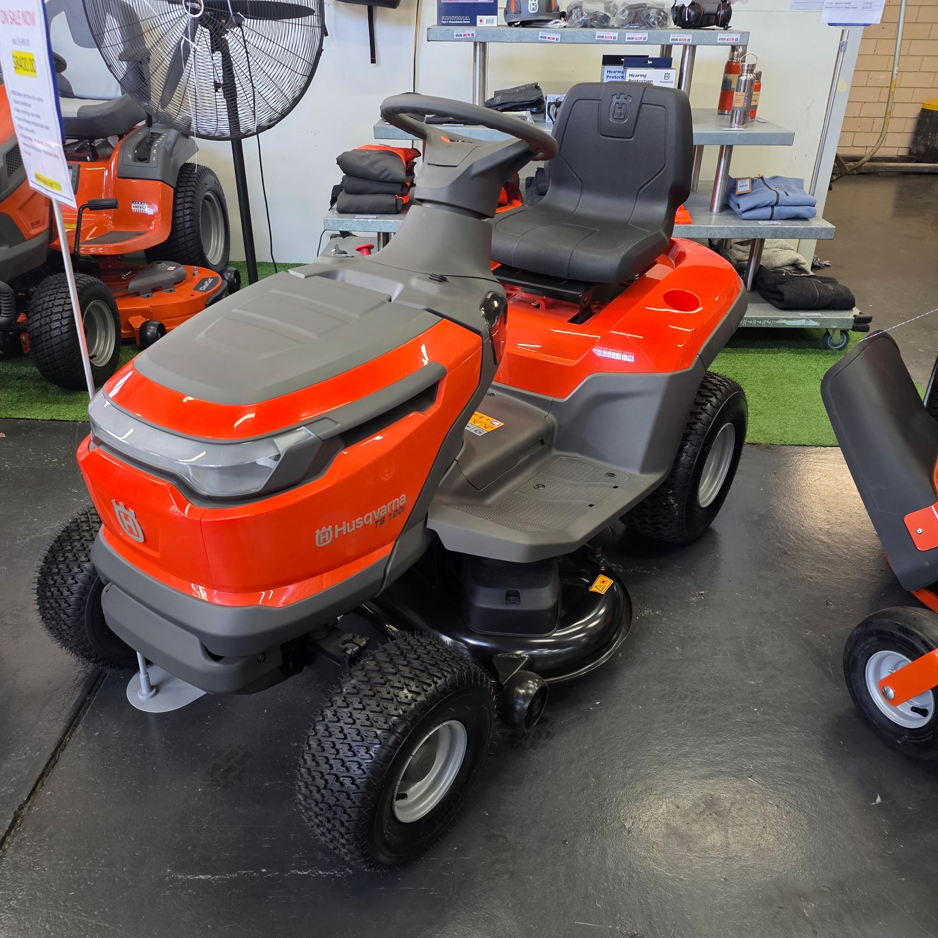An Orange Husqvarna Riding Lawn Mower— Tuggerah Outdoor Power in Tuggerah, NSW