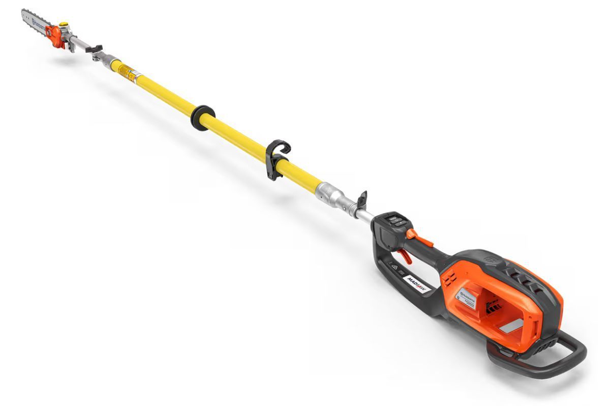 Yellow And Black Pole Saw Extended — Tuggerah Outdoor Power in Tuggerah, NSW
