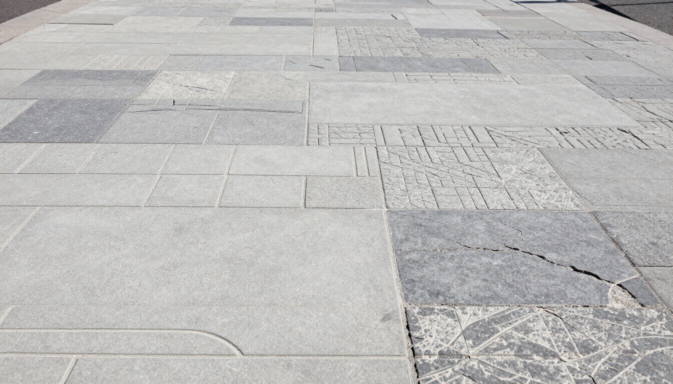 “Large stamped concrete surface with patterned sections and textured finish by concrete contractors in Antelope, CA”