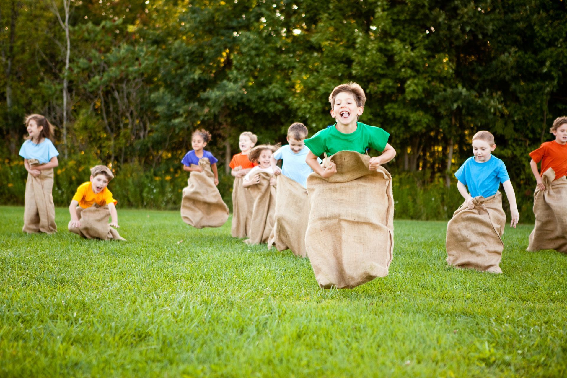 Burlap Bag Sack Races