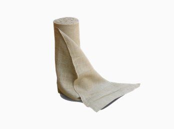 A plain burlap windbreak roll.