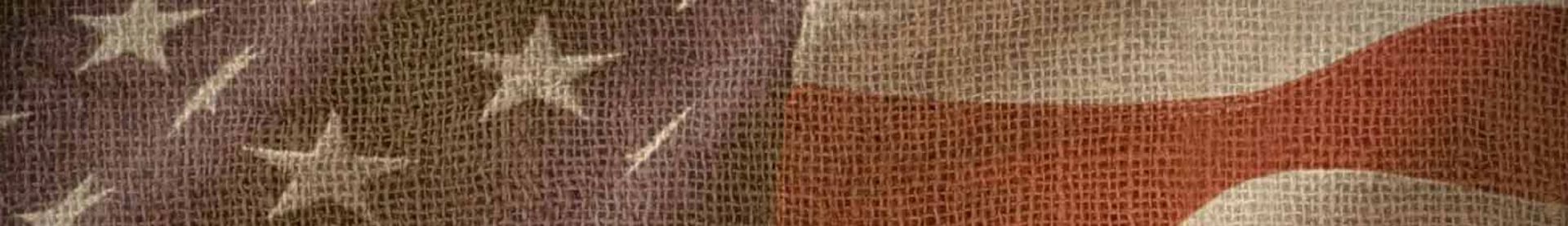 Burlap used as United States Flag