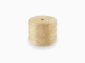 Treated sisal twine in a bundle.