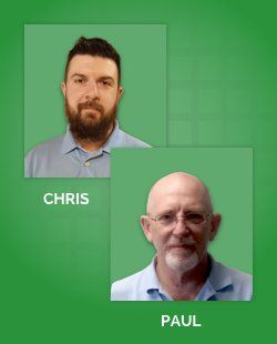 Chris and Paul Johnston shown in their own box. Paul's overlaps Chris' box.
