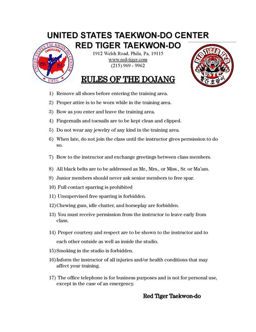 Taekwondo belt certificate with United States Taekwon-Do Center logo and multiple text lines