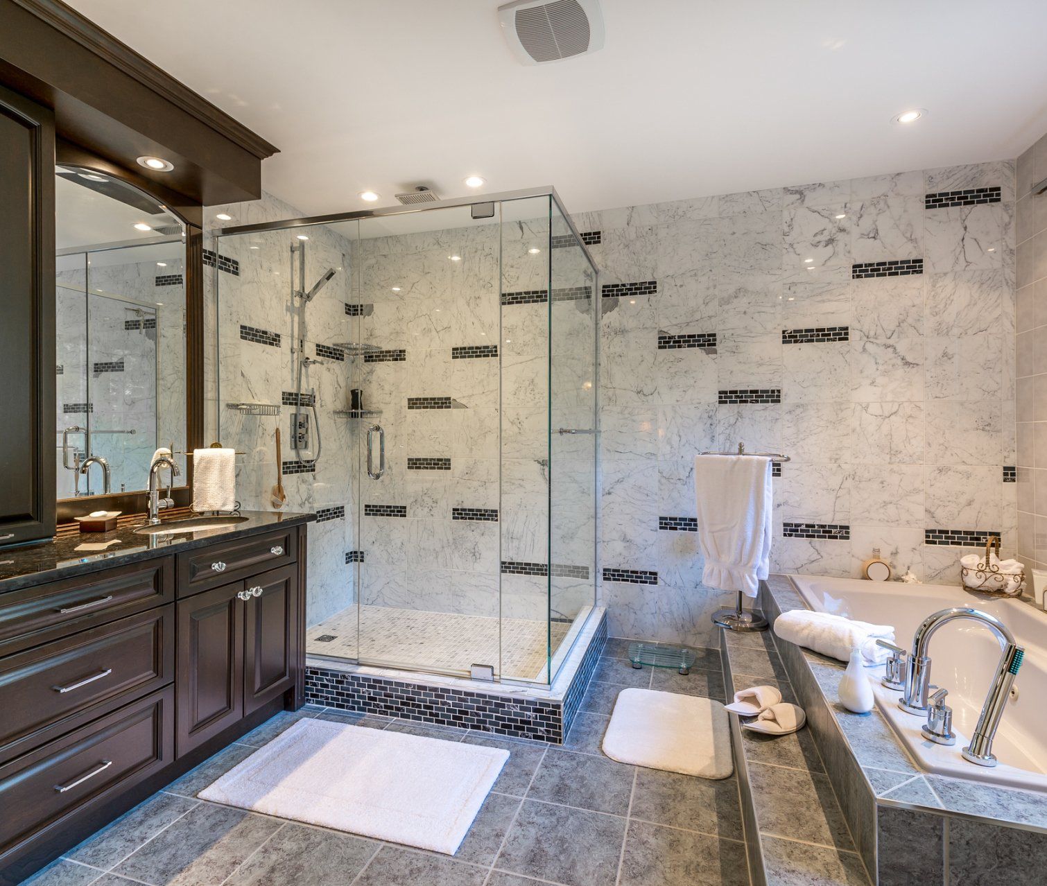 Blue-tiled bathroom – before remodel Milwaukee WI