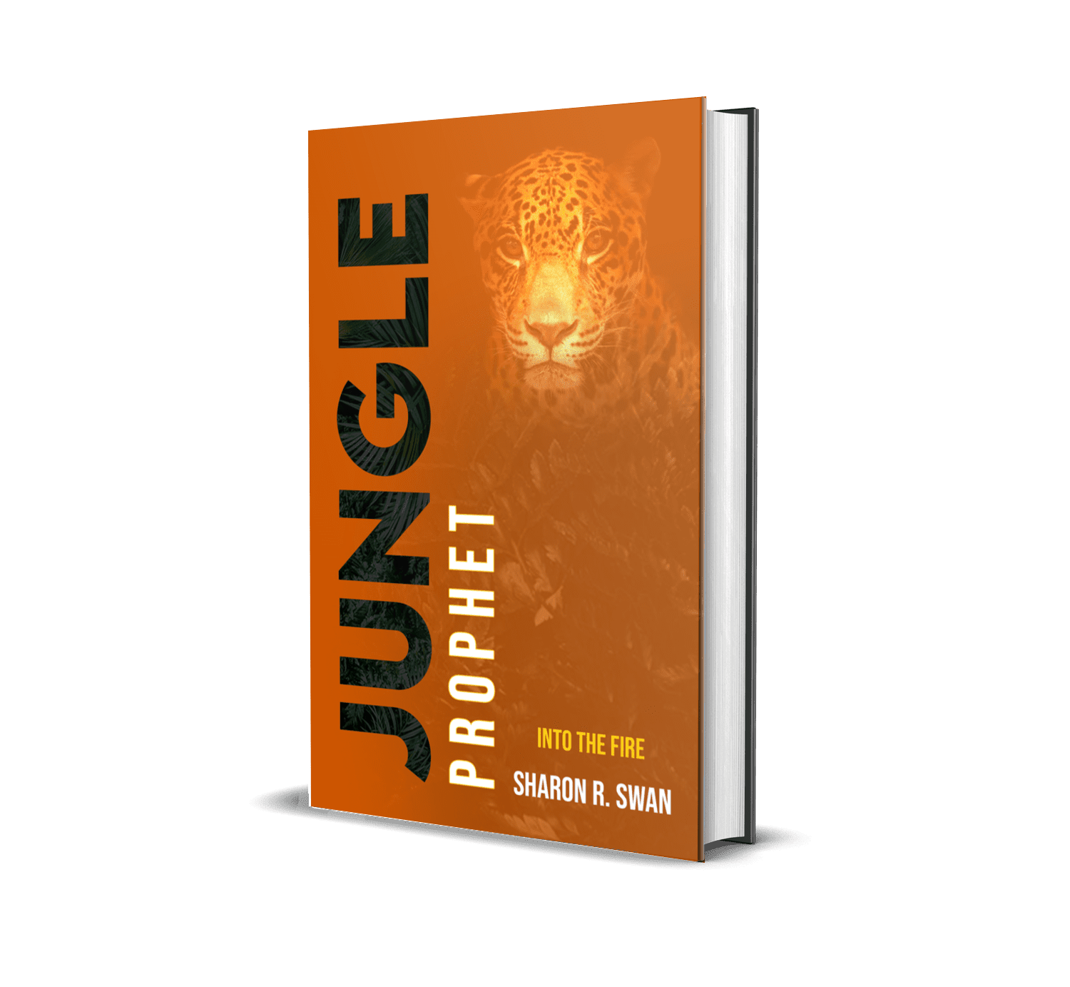 Book cover titled “Jungle Prophet” with an orange lion-themed design