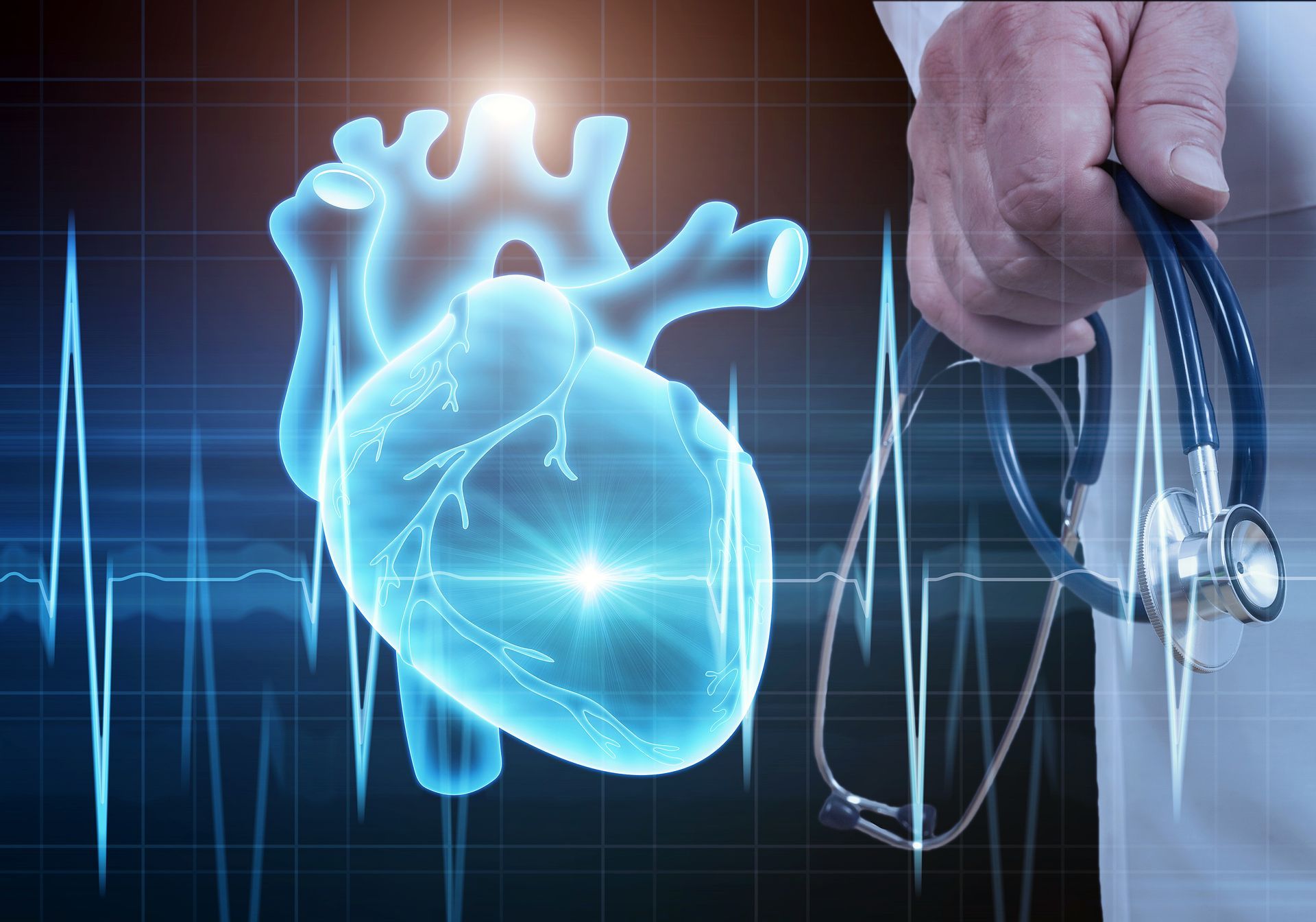 Illustrazione cuore digitale - Cardiologia Brembate Bergamo