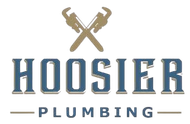 Logo for Hoosier Plumbing: crossed wrenches above the word "HOOSIER" and the word "PLUMBING" below.