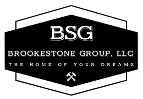Black-and-white logo for Brookestone Group, LLC with “BSG” and crossed tools, “The Home of Your Dreams” underneath