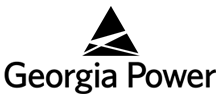 The Georgia Power logo, featuring a black triangle with a white stylized lightning bolt cutout above the company name.