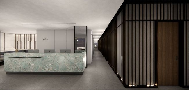 5th floor lounge at Kleam Skin Clinic Myeongdong, Seoul