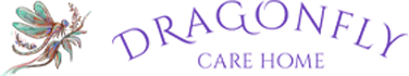 Dragonfly Care Home, Langton Matravers, Swanage | A logo for dragonfly care home with a dragonfly on it