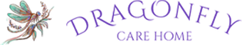 Dragonfly Care Home, Langton Matravers, Swanage | A logo for dragonfly care home with a dragonfly on it