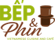 BEP & Phun Vietnamese cuisine and café logo with green and brown text and coffee cup icon