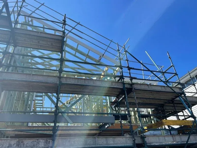 scaffolding for a roof