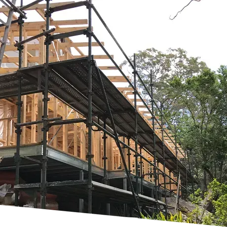 scaffolding installed on a home