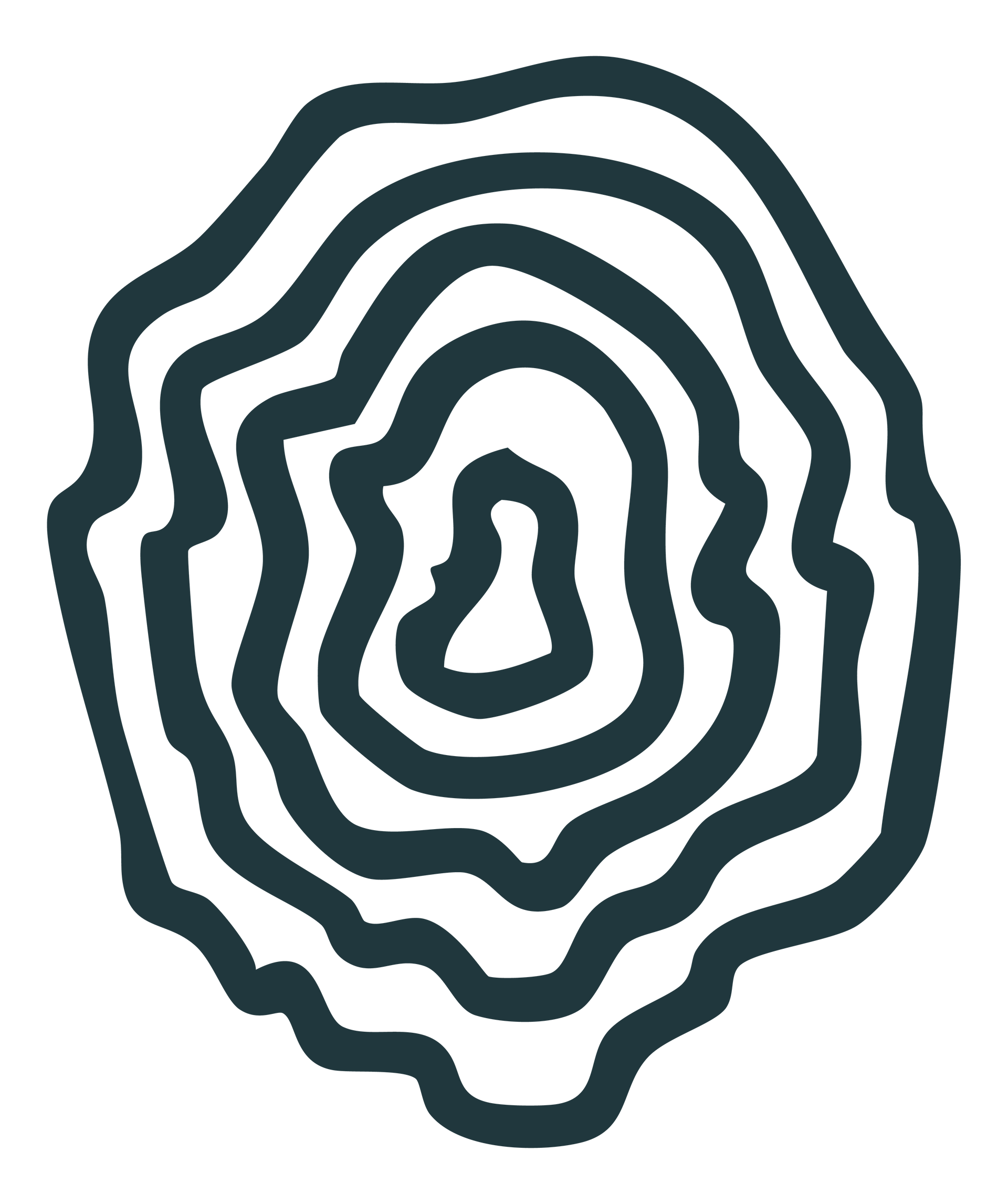 Business logo. Resembles a tree ring